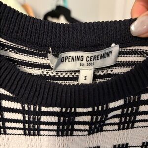 Opening Ceremony Black And White Sweater